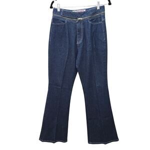 VTG y2k Americana Blues Jeans Womens Size 10 Zip Around Waist Flare 2000's